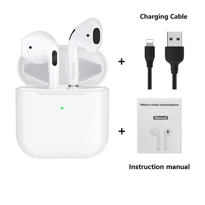 2024 Air Pro 4 TWS Wireless Bluetooth Earphones Headphones Mini Earpone Headset For PC Android Apple iPhone Earbuds Accessories