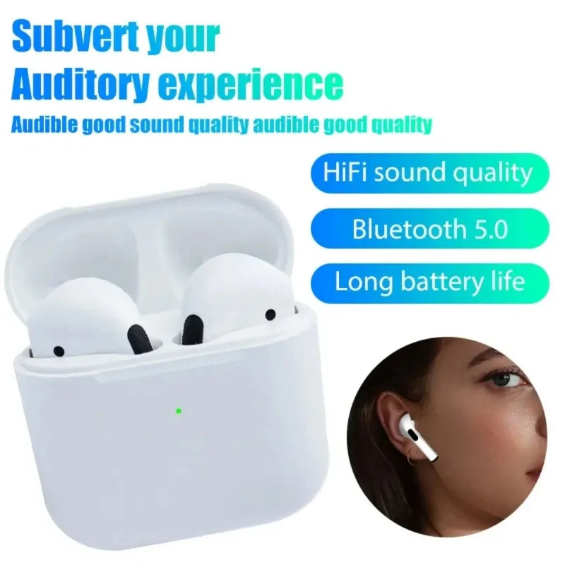 2024 Air Pro 4 TWS Wireless Bluetooth Earphones Headphones Mini Earpone Headset For PC Android Apple iPhone Earbuds Accessories
