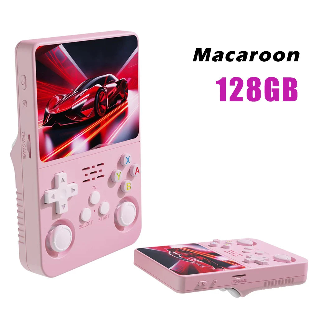 128GB Open Source R36S Video Game Console Linux System 3.5 Inch IPS Screen Orange Portable Pocket Video Player 64GB best Games