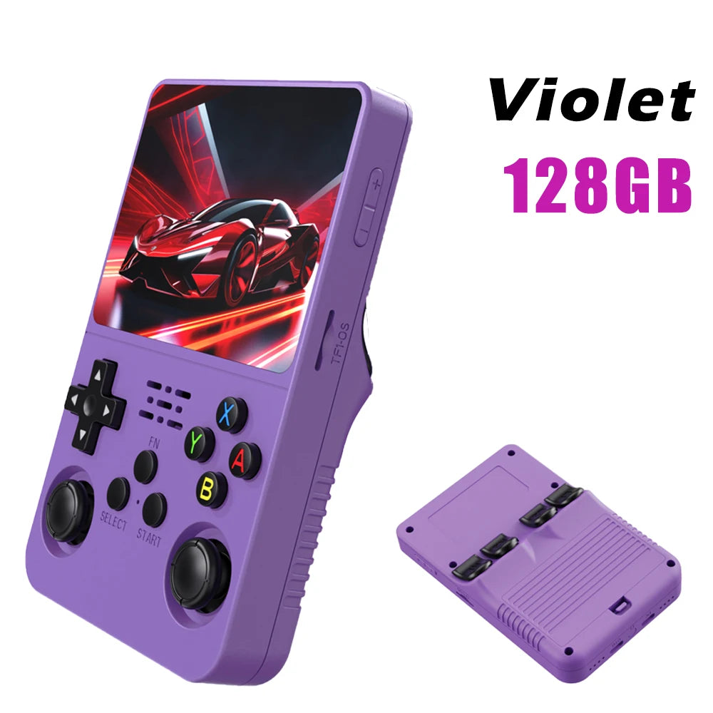 128GB Open Source R36S Video Game Console Linux System 3.5 Inch IPS Screen Orange Portable Pocket Video Player 64GB best Games